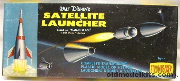 Strombecker Walt Disney's Satellite Launcher from 'Man in Space', D35-100 plastic model kit